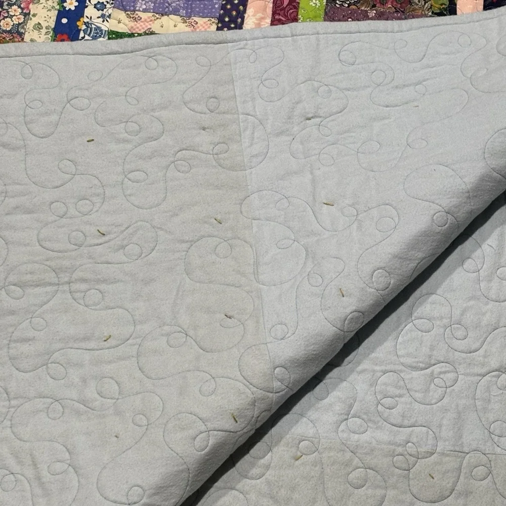 Handmade Vintage Scrap Quilt 88 x 92 – Unique Patchwork – Cottage/Primitive